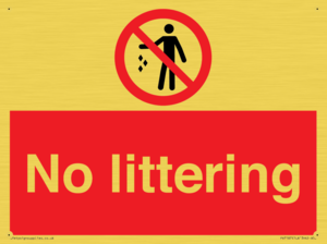 No littering